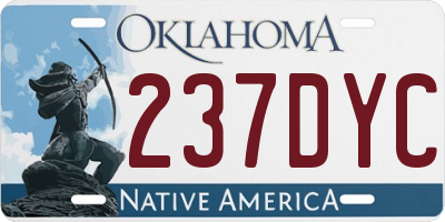 OK license plate 237DYC