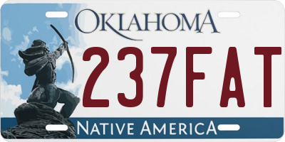 OK license plate 237FAT