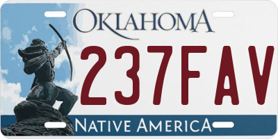 OK license plate 237FAV