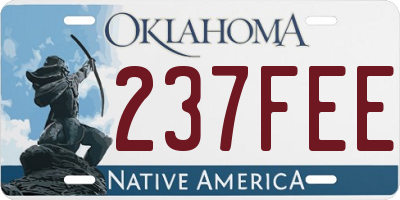 OK license plate 237FEE