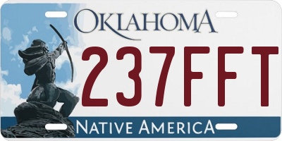 OK license plate 237FFT