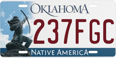 OK license plate 237FGC