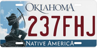 OK license plate 237FHJ