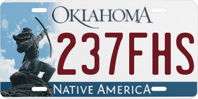 OK license plate 237FHS