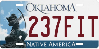 OK license plate 237FIT