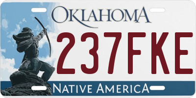 OK license plate 237FKE