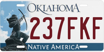 OK license plate 237FKF