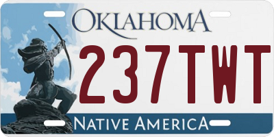 OK license plate 237TWT