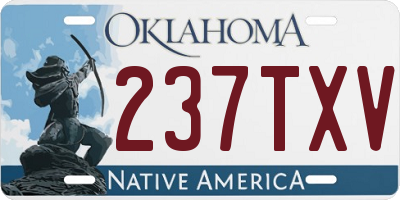 OK license plate 237TXV