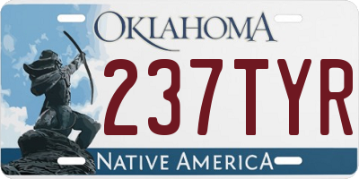 OK license plate 237TYR