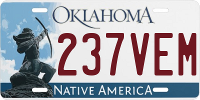 OK license plate 237VEM