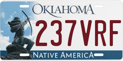 OK license plate 237VRF