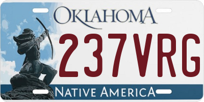 OK license plate 237VRG