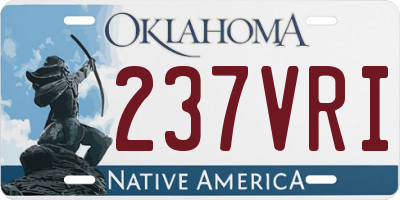 OK license plate 237VRI