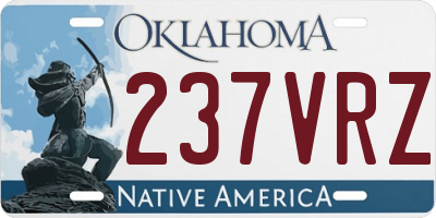 OK license plate 237VRZ