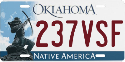 OK license plate 237VSF