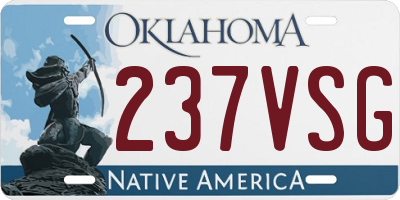 OK license plate 237VSG