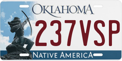 OK license plate 237VSP