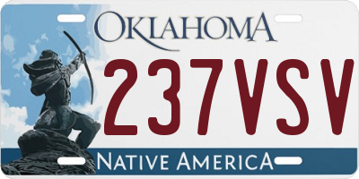 OK license plate 237VSV