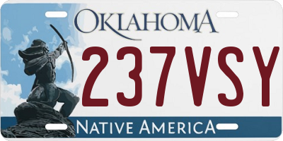 OK license plate 237VSY