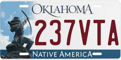 OK license plate 237VTA