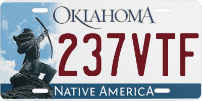 OK license plate 237VTF