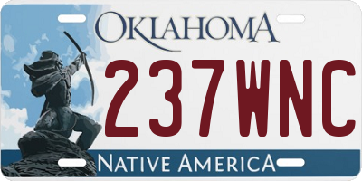 OK license plate 237WNC