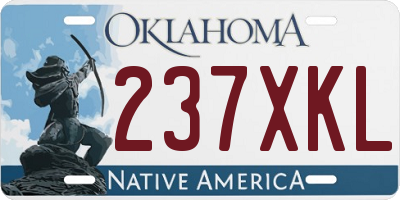 OK license plate 237XKL