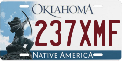 OK license plate 237XMF