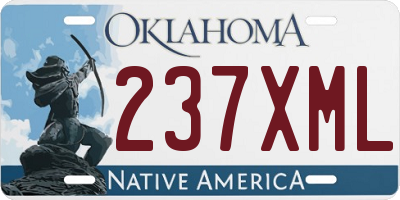 OK license plate 237XML