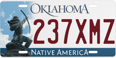 OK license plate 237XMZ