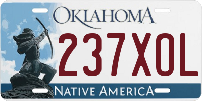 OK license plate 237XOL