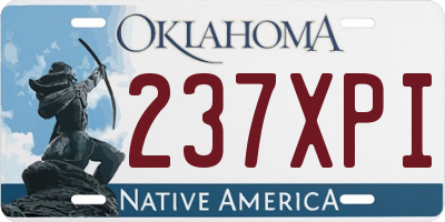 OK license plate 237XPI