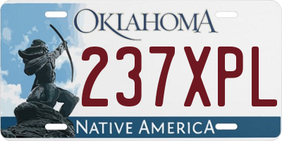 OK license plate 237XPL