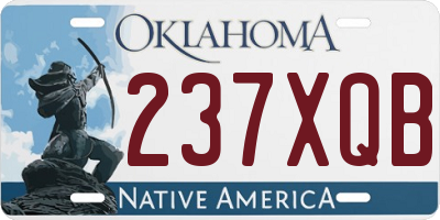 OK license plate 237XQB