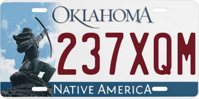 OK license plate 237XQM