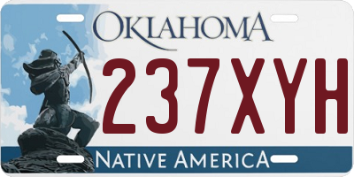 OK license plate 237XYH