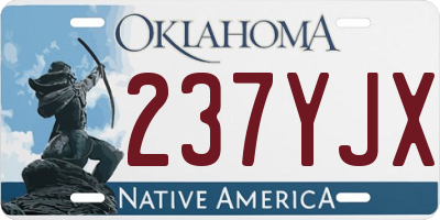 OK license plate 237YJX