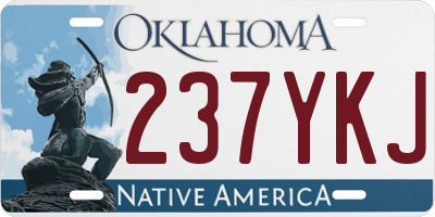 OK license plate 237YKJ