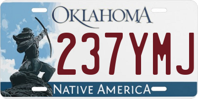 OK license plate 237YMJ