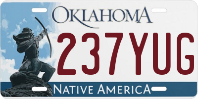 OK license plate 237YUG