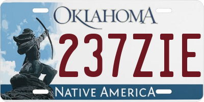 OK license plate 237ZIE