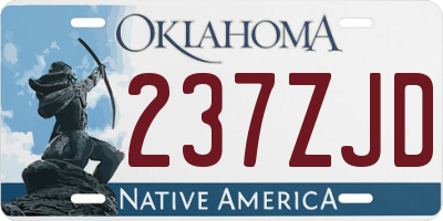 OK license plate 237ZJD
