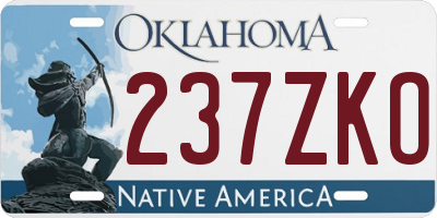 OK license plate 237ZKO