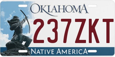 OK license plate 237ZKT