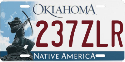 OK license plate 237ZLR