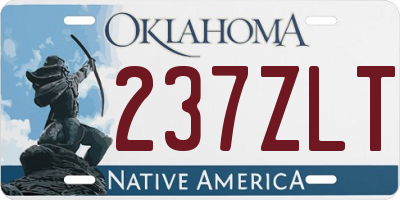 OK license plate 237ZLT