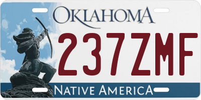 OK license plate 237ZMF