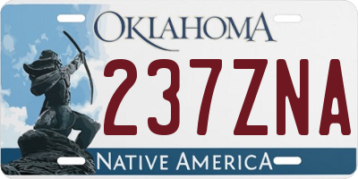 OK license plate 237ZNA