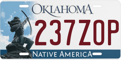 OK license plate 237ZOP